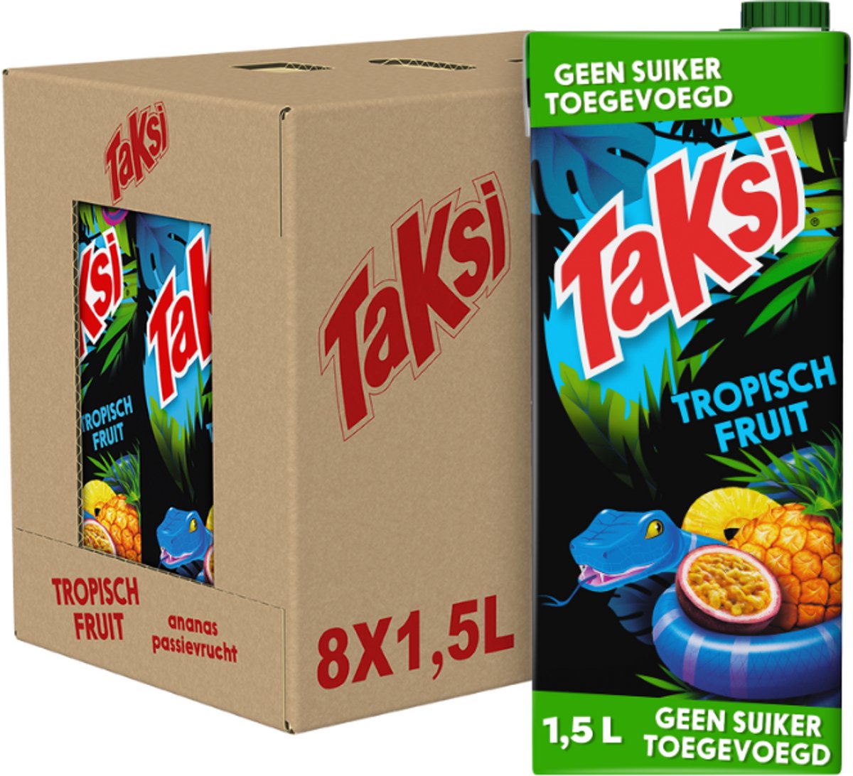 Taksi - Tropisch Fruit - Geen Suiker Toegevoegd - 8 x 1,5L