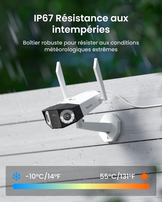Reolink 16MP Wi-Fi 6 Dual-Band met 180° Panorama, Bewegingsvolging en Spotlight Nachtzicht - Duo 3 WiFi van Reolink — afbeelding 3