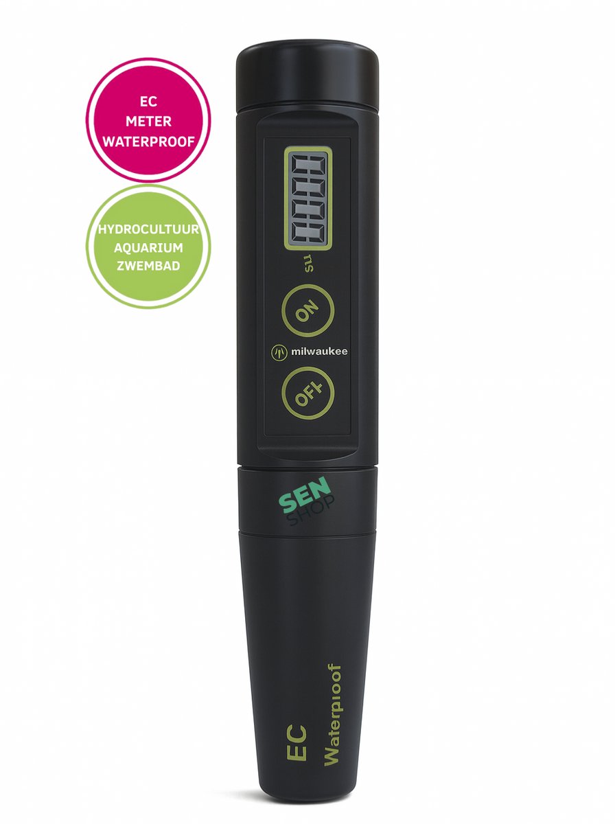 EC meter waterdicht, geleidbaarheid meter Milwaukee, EC pen waterdicht, EC tester tuinbouw, hydroponics EC meter, waterkwaliteit EC meter, EC meetapparaat Milwaukee, EC pen professioneel, digitale EC tester, Milwaukee EC waterproof,