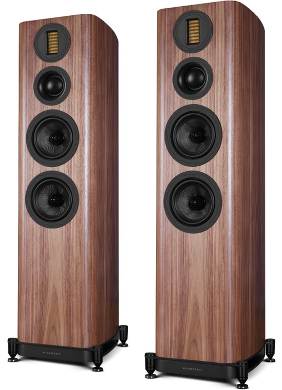 Wharfedale EVO 5.4 Vloerstaande Speakers - Hifi Stereo Set - Passieve Speaker - 3-Weg Luidsprekers - Walnoot
