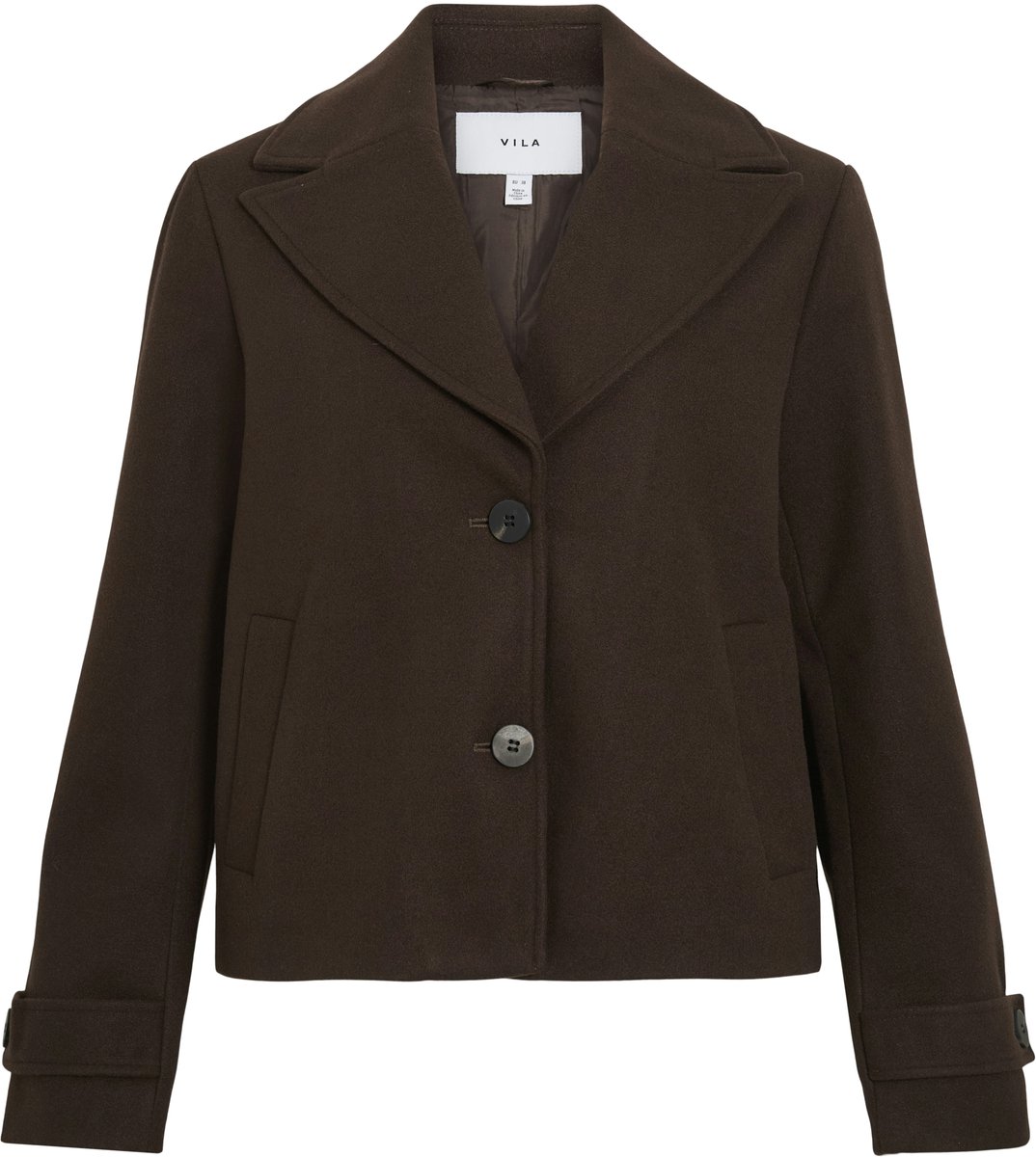 VILA - VISOLO L/S SHORT JACKET/TES/1 - Dames - Gewatteerde jassen