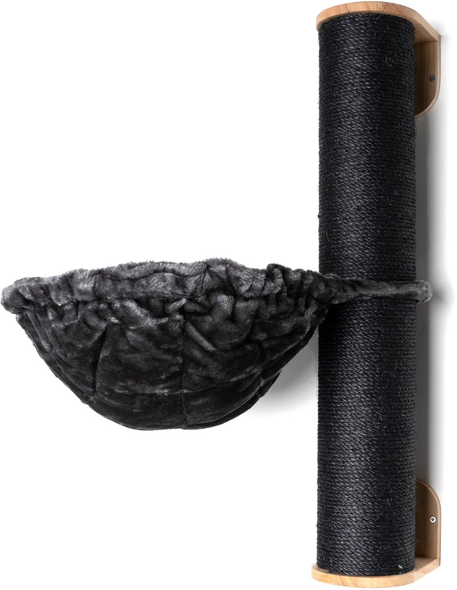 Bol.com RHRQuality Wandmeubel Klimmuur Kat – Wand Sisalpaal XXL met Hangmat 45Ø de Luxe – Draagkracht tot 20KG – Voor Grote Katt... aanbieding
