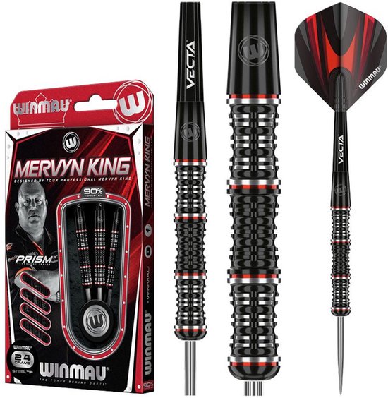 WINMAU - Mervyn King Special Edition: Steeltip Tungsten Dartpijlen Professioneel - 26g van Winmau — afbeelding 4