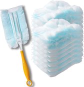 Compatible avec les Recharges Swiffer Duster, les têtes de rechange jetables pour brosses à poussière électrostatiques pour Électronique, Meubles, Stores vénitiens et ventilateurs de plafond (Blauw, lot de 10)