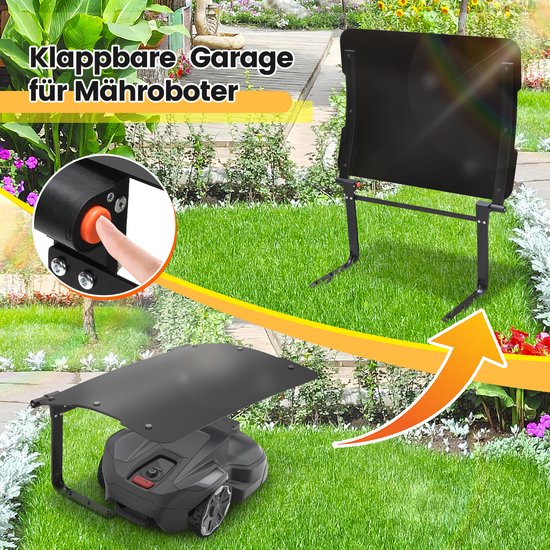 Garage voor robotmaaier Grasmaaiergarage Robotmaaiergarage Regenkap Robotmaaier Dak Opklapbaar Afdak van Merkloos	 — afbeelding 5