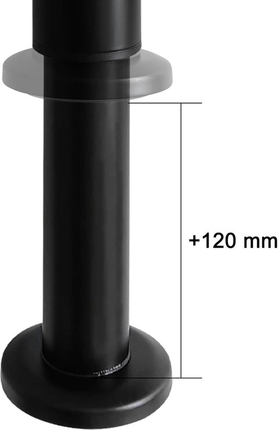 Duraline meubelpoot rond zwart 3x10 cm kopen? Meubelpoten