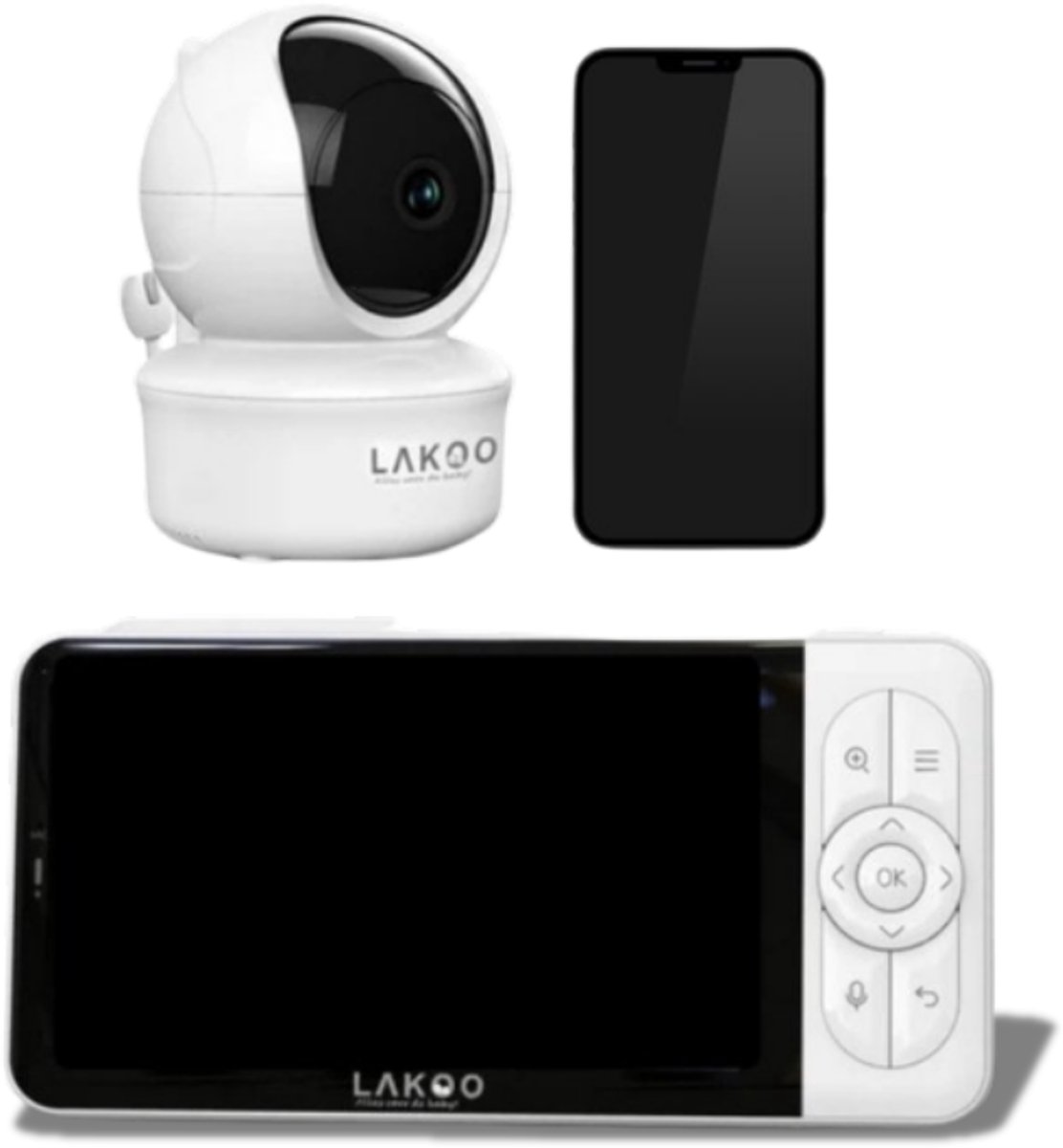 Lakoo® BabyGuard Royal Heritage - Babyfoon met Camera en app - Babyfoon met monitor - wifi - Uitbreid baar - nachtzicht - Gratis app - BesteVerkocht - Terugspreekfunctie - Tempratuurweergave
