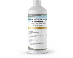 Tergeo #1 Cementsluier verwijderen en Ontkalker - 1L Concentraat - ULTRA STRONG - Antikalk Spray Badkamer - Ultieme Tegelreiniger - Witte vlekken gevel