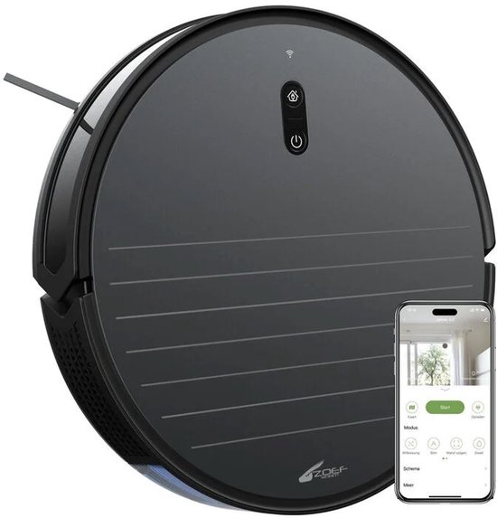 Zoef Robot Jannie 4.1 - Robotstofzuiger met laadstation - met App bediening - robotstofzuiger huisdieren - Slimme navigatie - robot stofzuiger
