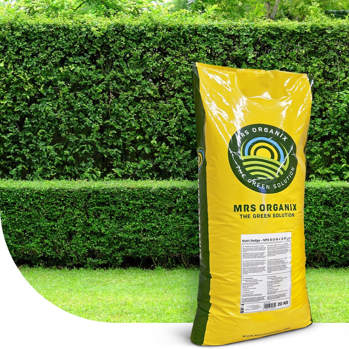 MRS Nutri Hedge Organische mest Beuken & Hagen 18 kg - Dichte en gezonde groei - 120 dagen voeding - Diepgroene bladkleur - Verhoogt weerstand tegen ziektes