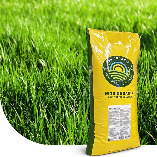 MRS Nitro Flow Bloedmeel - 18 kg voor 360 m² - 100% organisch - Voor stikstoftekorten bij planten - Herstelt geelverkleuring - Voor een diepgroene kleur - Werkt tegen klaver in gazons