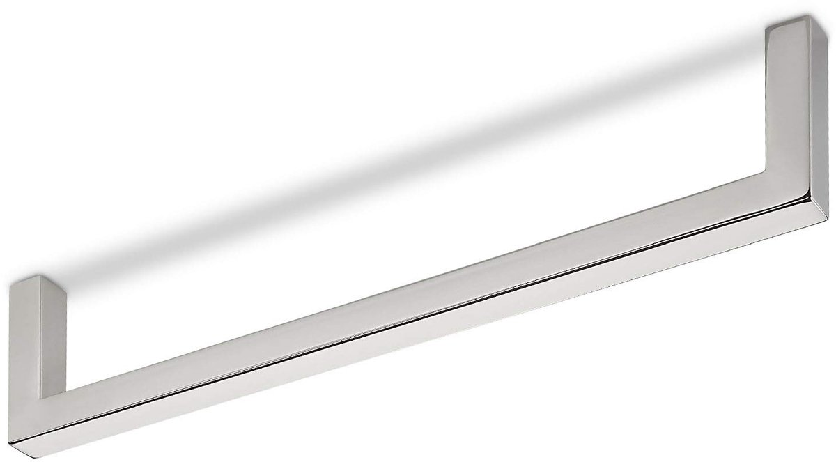 SOTECH garderobestang Norm, RVS gepolijst in U-vorm, lengte: 288 mm, hoogte: 14 mm incl. bevestigingsschroeven