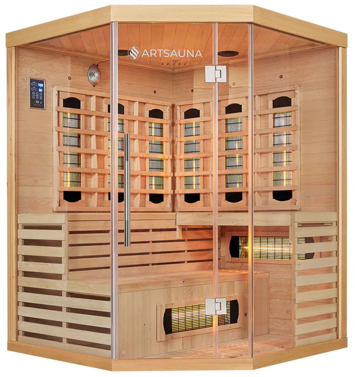 Infraroodcabine Kiruna - 150x150-200cm - Dubbele technologie - 3 personen