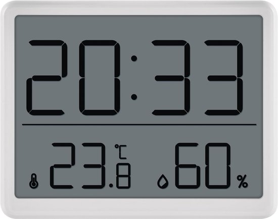 EMOS Digitale Thermometer En Hygrometer, Binnenthermometer Met Klok Wekker Snooze Kalender 687066312