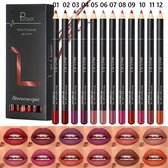 12 Stuks/set Waterdichte Langdurige Lip Liner Potlood Lipliner Pen Make-up Cosmetische voor Lip Contouring en Voering