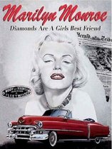 Marilyn Monroe Diamonds . Metalen wandbord 30 x 40 cm.