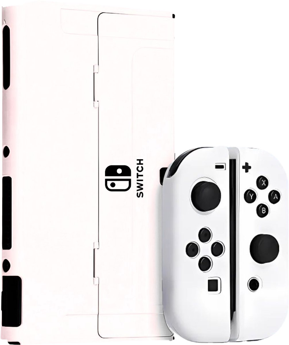 Xainy Nintendo Switch OLED Cover - Roze hard case - Screen