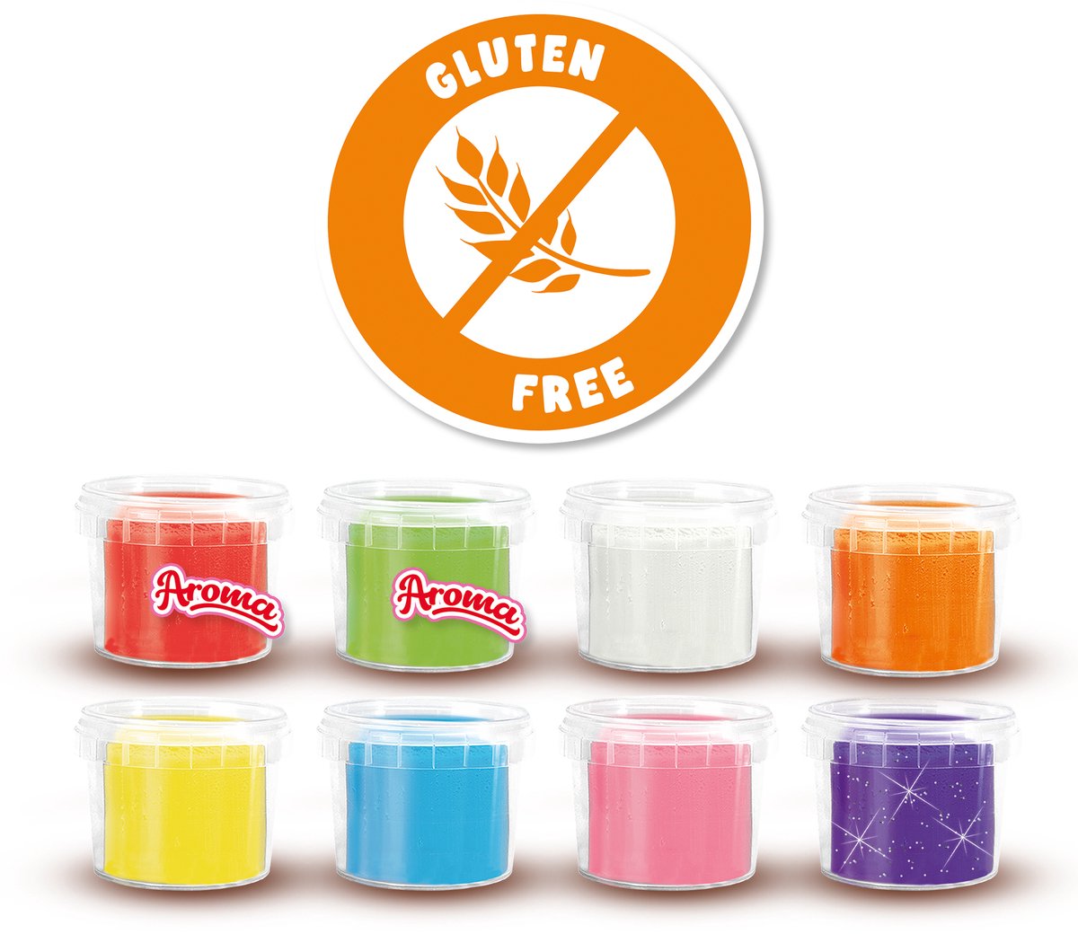 SES Creative - Klei Mania - Mega Set met Kleivormen (8x90g) - Vegan en Glutenvrij - Herbruikbaar - Uitwasbaar - Vanaf 2 jaar — afbeelding 4