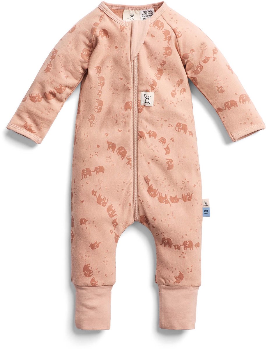 ergoPouch Babypyjama - Baby pyjama - 0,2 Tog - Pyjama jongens - Pyjama meisjes - 1-2 jaar- Elephant Parade