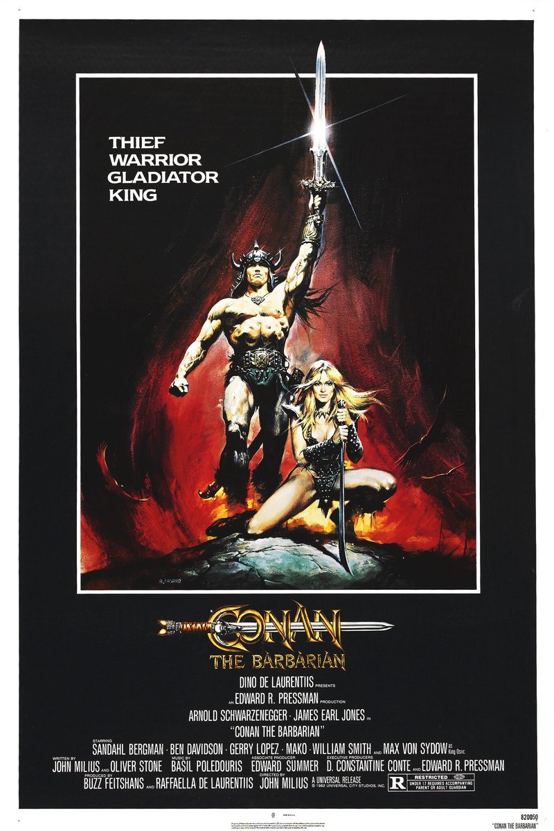 karo-art Poster- Conan the Barbarian, 1982 ,Originele Filmposter, Premium Print, Professioneel Fotopapier Multikleur