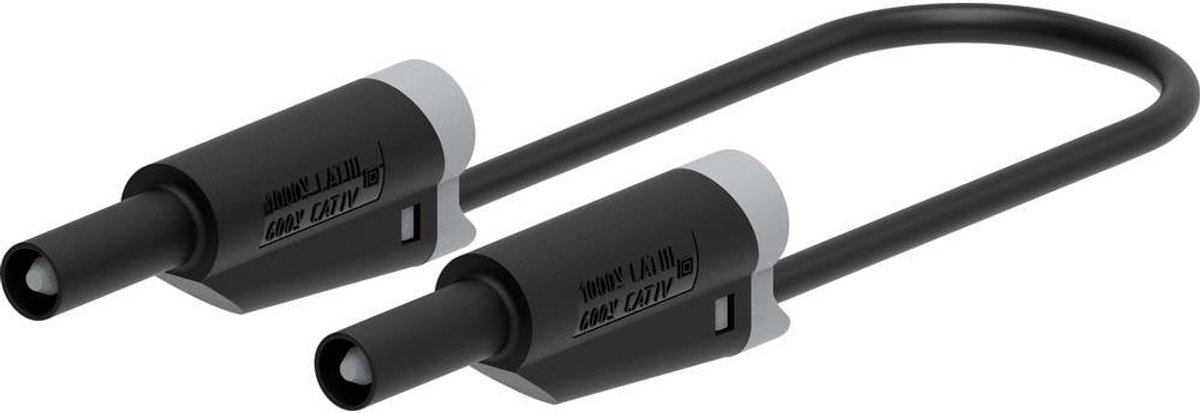 Electro PJP 2714-IEC-CD1-100N Meetsnoer Steekaansluiting 4 mm, Bananenstekker 100 cm Zwart 1 stuk(s)