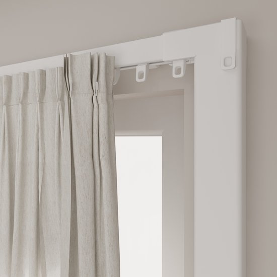 Tringles à rideaux électriques Radeco® - Peut être accroché des deux côtés - Tringle à rideaux Smart home - longueur 140 cm