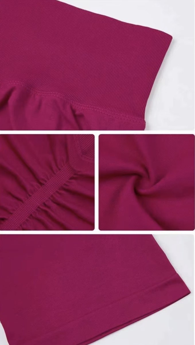 BoostMe Gym Short - Maat M - Paars - Purple - Seamless Sport Short Dames – Scrunch – High Waist Short Legging – Fitness & Yoga van BoostMe — afbeelding 2