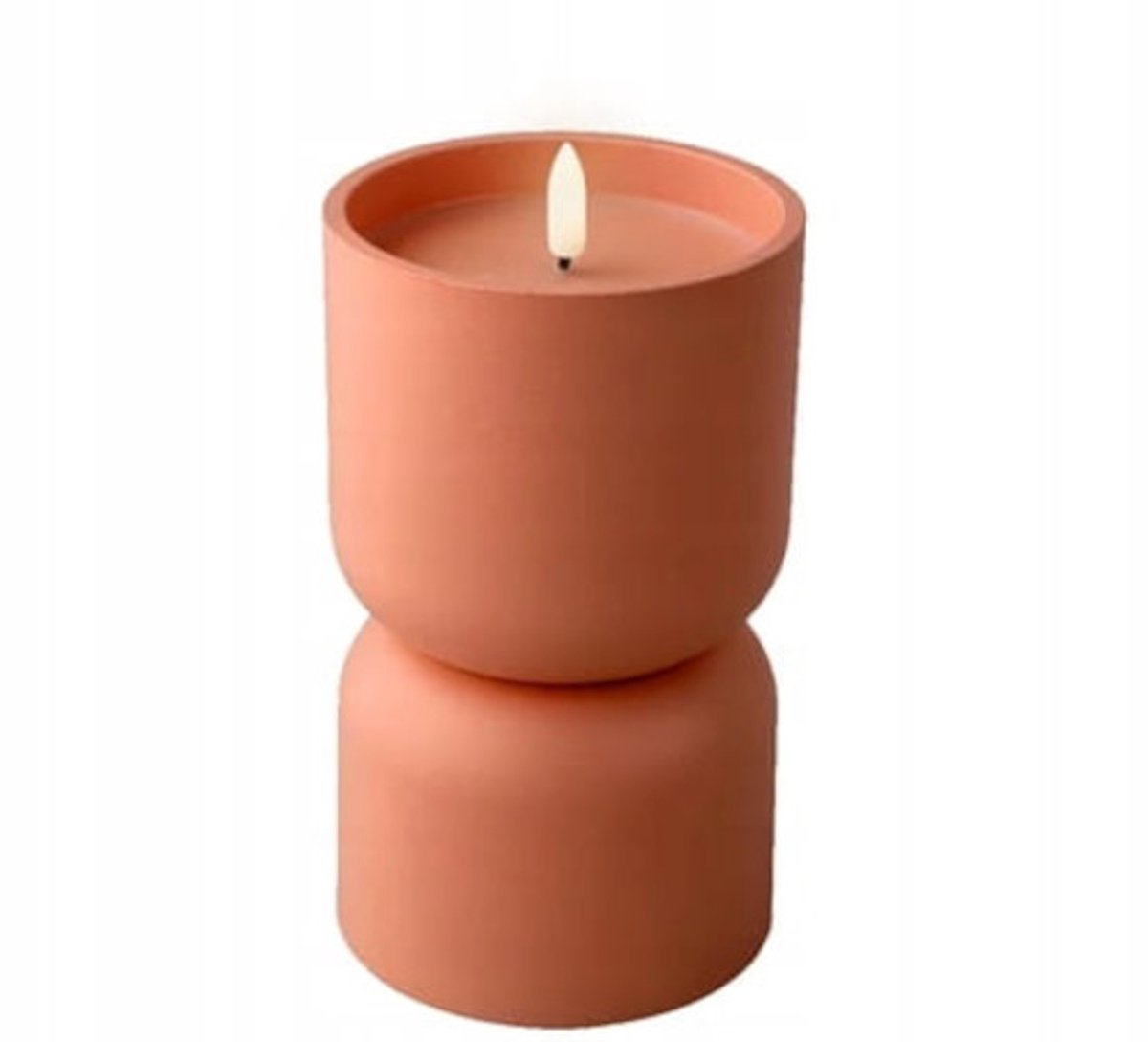 Kaemingk - Decoratieve LED Kaars - 16,5 cm - Terra Kleur - Batterijgevoed