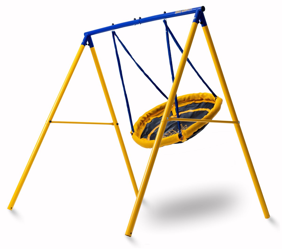 Zero Gravity ronde nestschommel voor kinderen – met stabiel, roestbestendig metalen frame – voor max. 2 kinderen – schommelkettingen voor extra veiligheid – scheurvaste stof