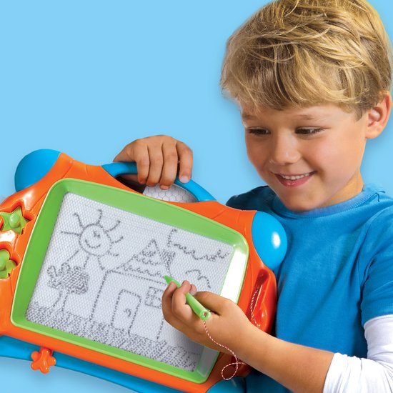 SES - Magnetisch tekenbord - Montessori - 25x34cm - met pen en 2 stempels - tekentablet - speelgoed 3 jaar van SES — afbeelding 3