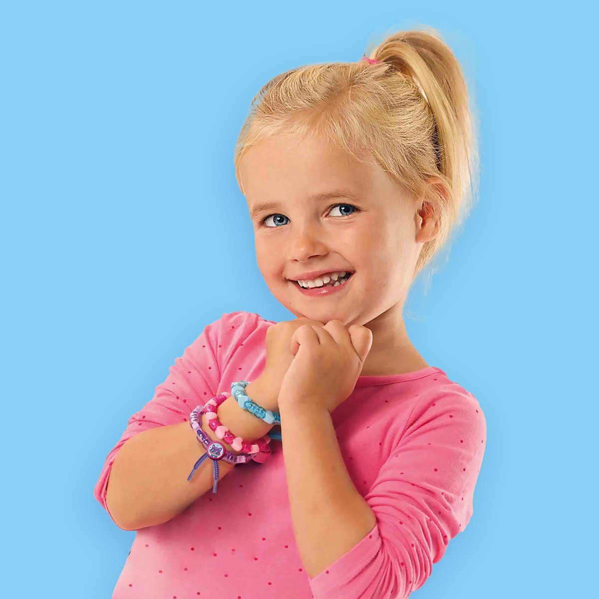 SES Creative - Kralen Armbanden - maak je eigen armbanden met kralen - 3 verstelbare armbandjes - creatief speelgoed voor meisjes vanaf 3 jaar — afbeelding 4