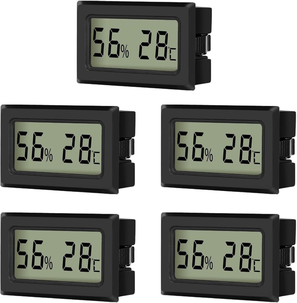 Lexium Temperatuurmeter Binnen - Huisthermometer - Weerstation Binnen - Thermometer Binnen Digitaal - Kamer Thermometer - Binnenthermometer - Huisthermometer Binnen - Digitale Thermometer - Binnenshuis