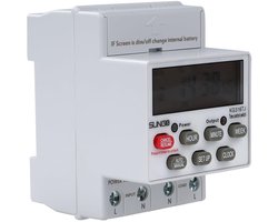 Digitale timer - programmeerbaar - Jadeshay - AC 220 V - railmontage - tijdschakelschakelaar voor verdelers en besturingsapparaten - 16 groepen