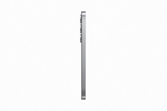 Zijkant van een zilverkleurige Samsung Galaxy S25 smartphone.