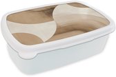Boîte à lunch Wit - Boîte à lunch rétro - Géométrique - Tons terreux - Boîte à lunch 18 x 12 x 6 cm - Boîte à lunch à pain - Boîtes à pain pour enfants et adultes