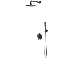 OMNIRES Y - Doucheset met inbouwkraan, met inbouwdeel, diameter 25 cm, grafiet SYSY35GR