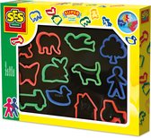 SES Creative - Super Klei Vormen - 12 stuks - Verschillende Vormen en Kleuren - Makkelijk Schoon te Maken - Vanaf 2 jaar