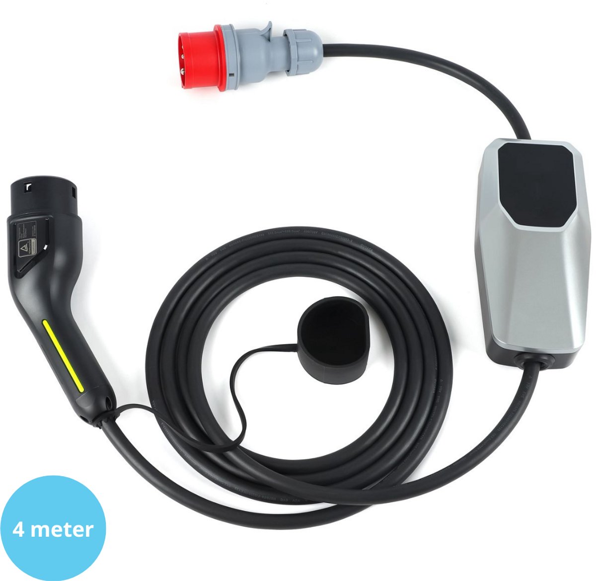 Pro EV Mobiele thuislader elektrische auto 11 kW (16A 3 Fase) | Thuislader 11 kW elektrische auto | 4 meter kabel | 6/8/10/13/16A schakelbaar | IP65 Waterdicht