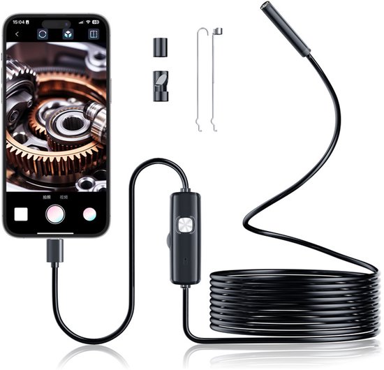 Foto: Endoscoop camera inspectiecamera android camera 7 mm 3 5 meter camera telefoon moeilijk bereikbare plekken micro usb 6 leds kleine camera endoscoop