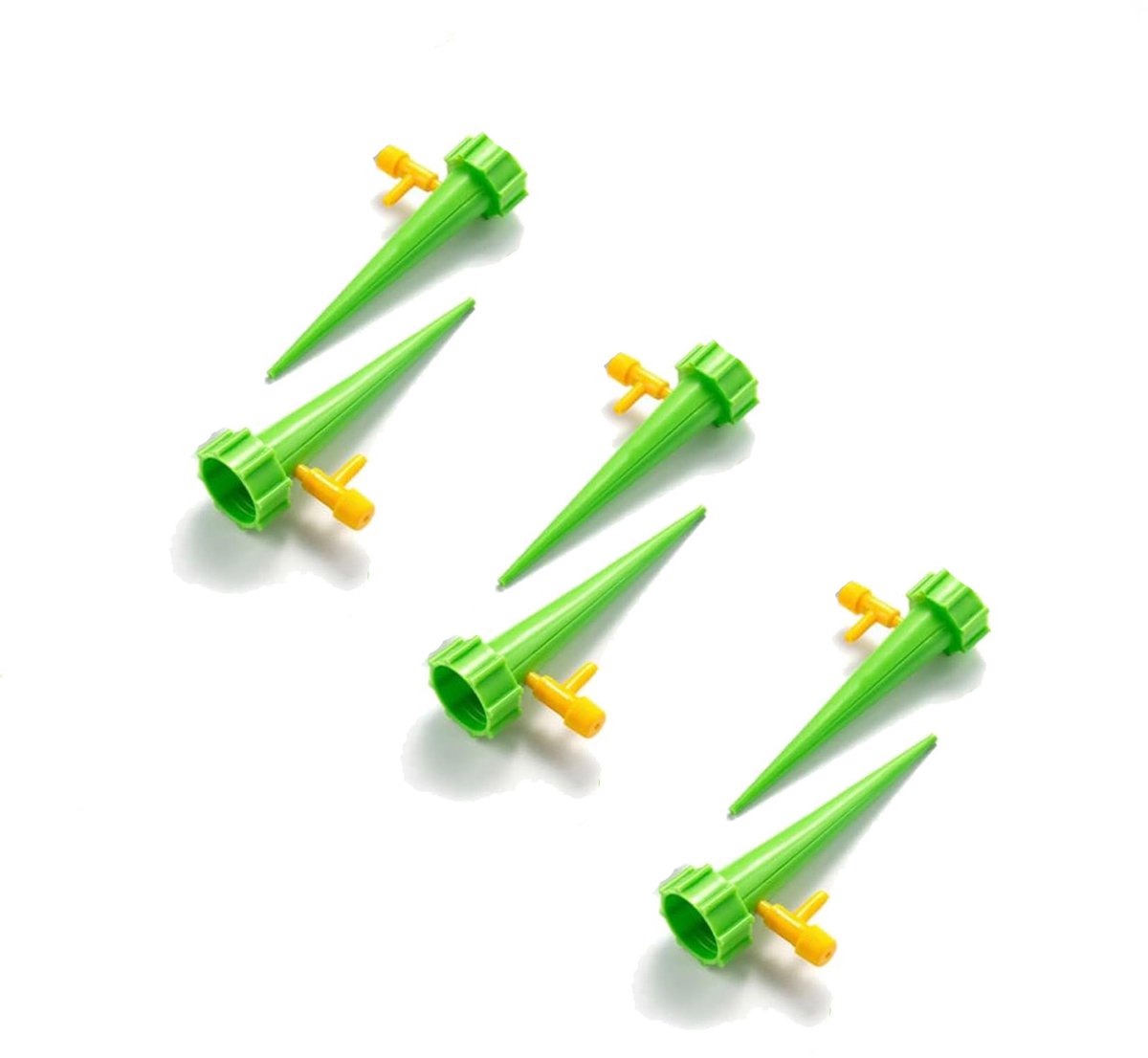 6-stuks Automatische watergeefinrichting voor planten - Automatische watergeefpinnen - Zelfbewaterende pinnen - Geschikt voor potplanten, binnenbeplanting, tuinplanten, hangmanden, bloempotten - Groen