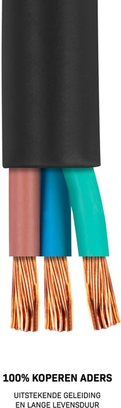 VONROC PRO Kabelhaspel 25m – IP44 – Neopreenkabel H07RN-F 3x1,5 mm² – 4 geaarde Schuko stopcontacten – 3000W (uitgerold)/1100W (opgerold) – Vaste kern – Thermische beveiliging