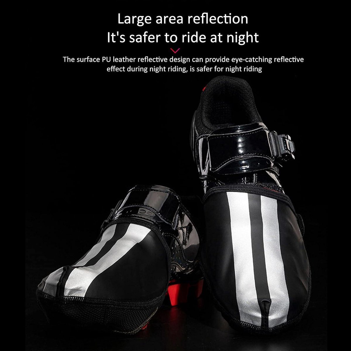JGS Premium - Fietshoes voor Mountainbike | Thermische Bescherming | Reflecterende Bovenschoenen | Maat L (44-46)