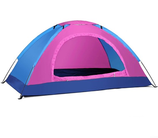 Tente Lexorion 1-2 personnes – Tente de Festival – Tente de camping – Tente manuelle pour 2 personnes – Légère – Hydrofuge – Festival, plage et Plein air – Oxford 210D – Sac de transport et moustiquaire inclus – Couleur de tente aléatoire