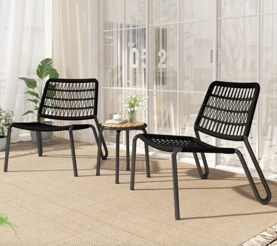 Set van 2 tuinstoelen GROSSETO Zwart