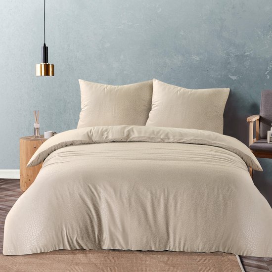 Decoware Dekbedovertrek Panter 140x200 cm - Beige - Microvezel - Met Kussensloop - Eenpersoons van Decoware — afbeelding 5