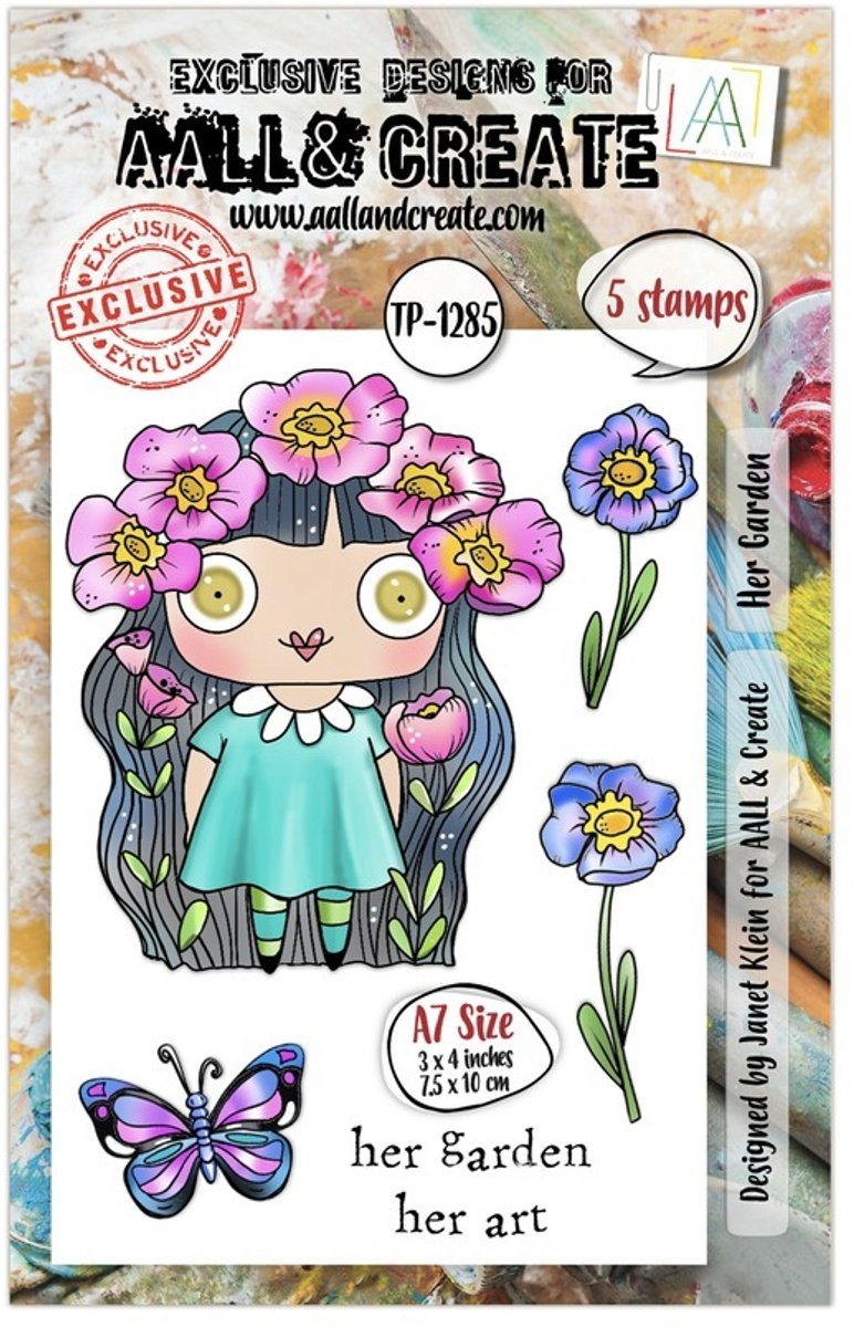 Aall & Create clearstamps A7 - Her garden