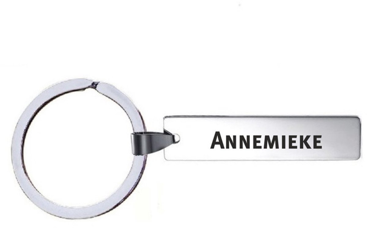 Sleutelhanger Met Naam - Annemieke - RVS