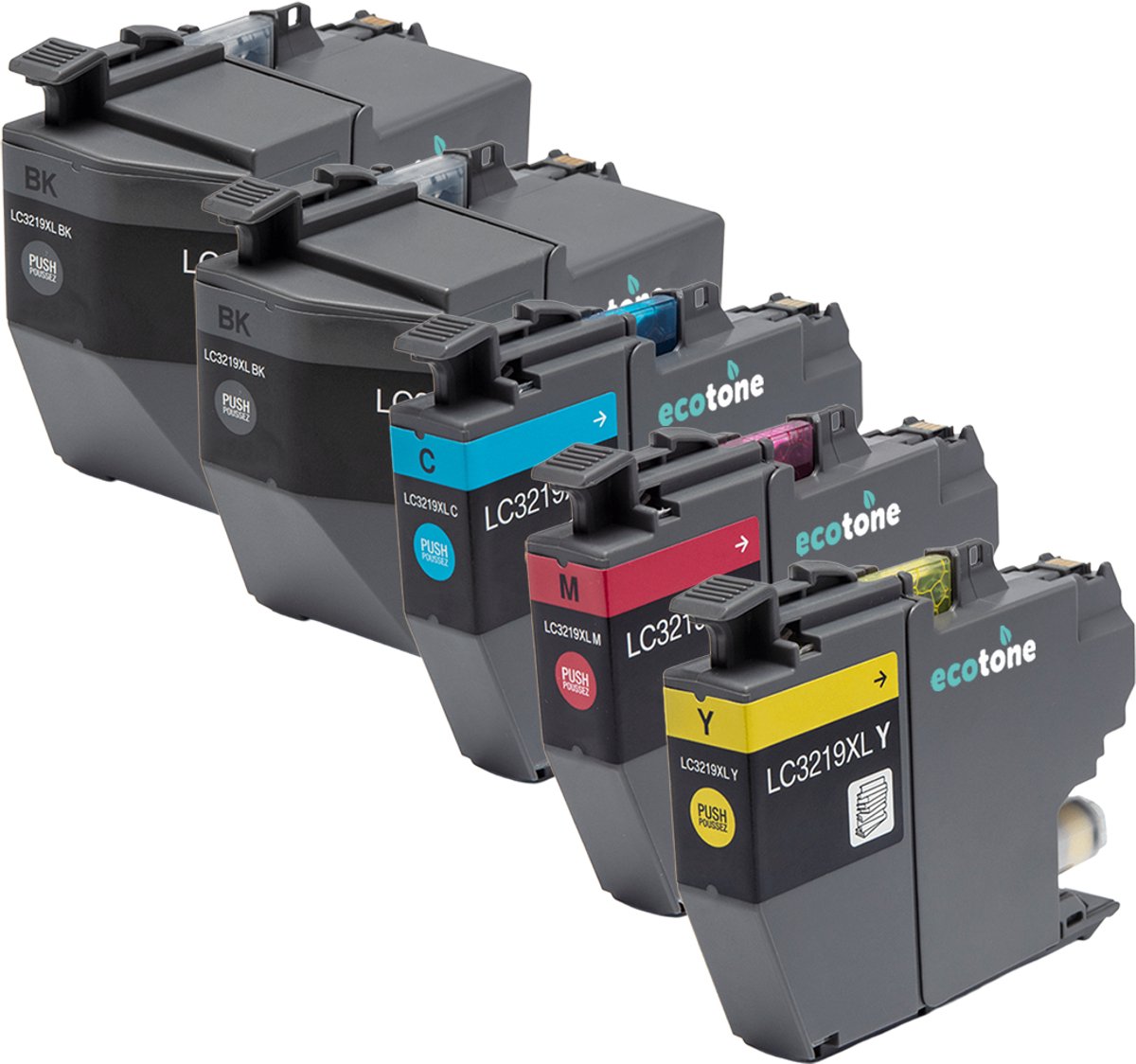 Ecopack (Replaces Brother LC-3219XL ink) 2xBL + 1xCMY - (BL 2x2940 Pages) (CMY 3x1600 Pages)