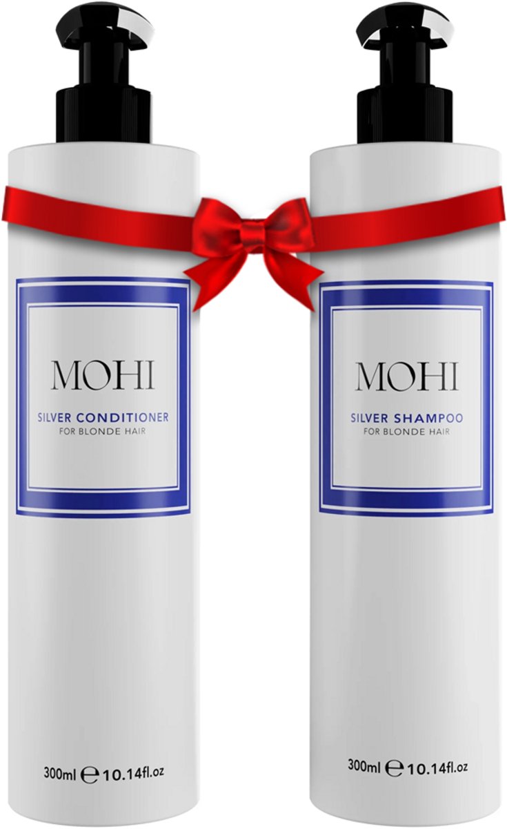 MOHI Silver Radiant Duo - Blond Shampoo en Blond Conditioner - Shampoo en Conditioner Set voor Koele Zilvertonen - Neutraliseert Gele Gloed & Laat Blond Haar Glanzen