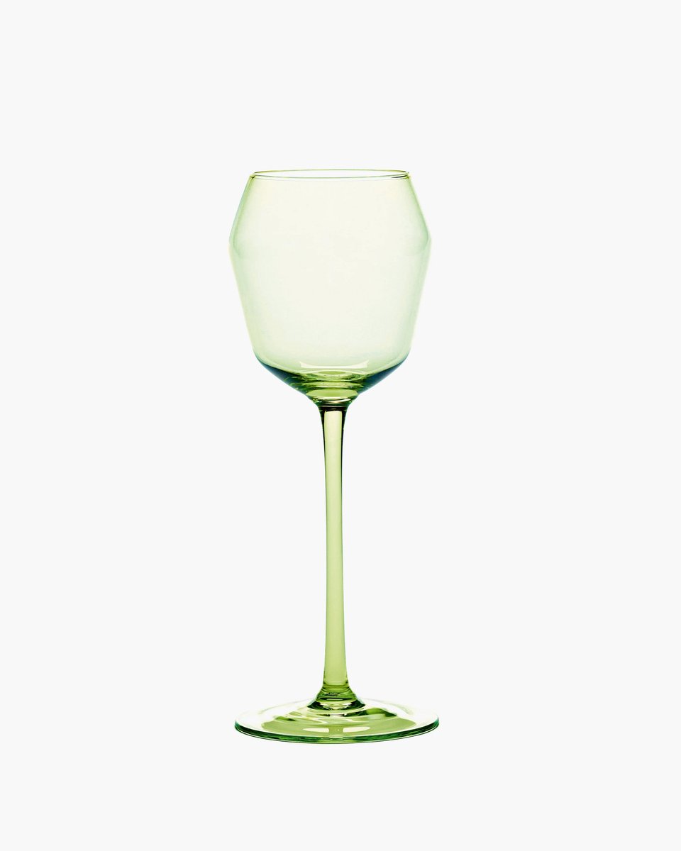 Serax Ann Demeulemeester Billie witte wijnglas 25cl groen (set van 4 stuks)